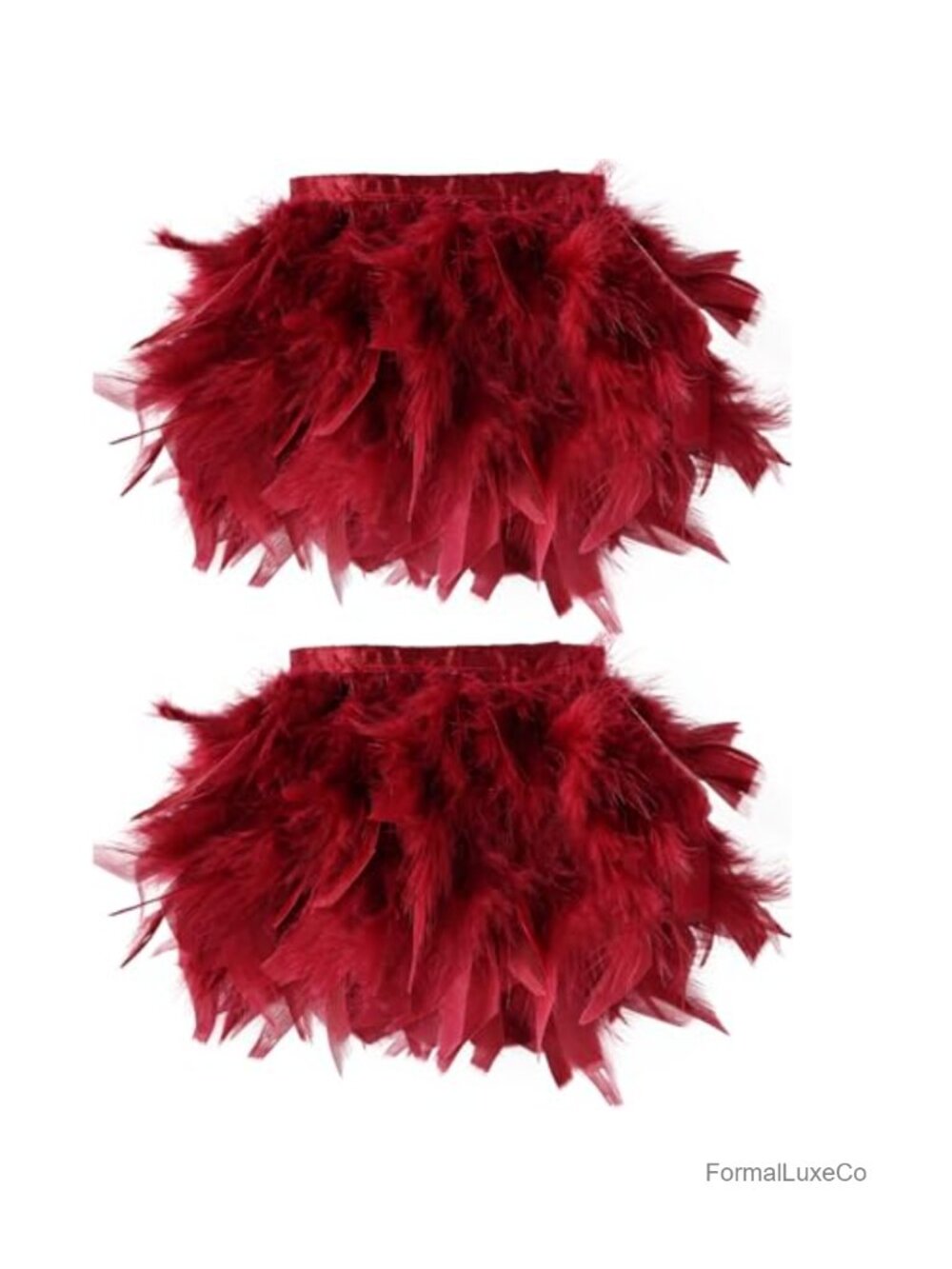 4 Yards Turkey Feather Fringe Trim 4-6 Inch for Sewing DIY Crafts